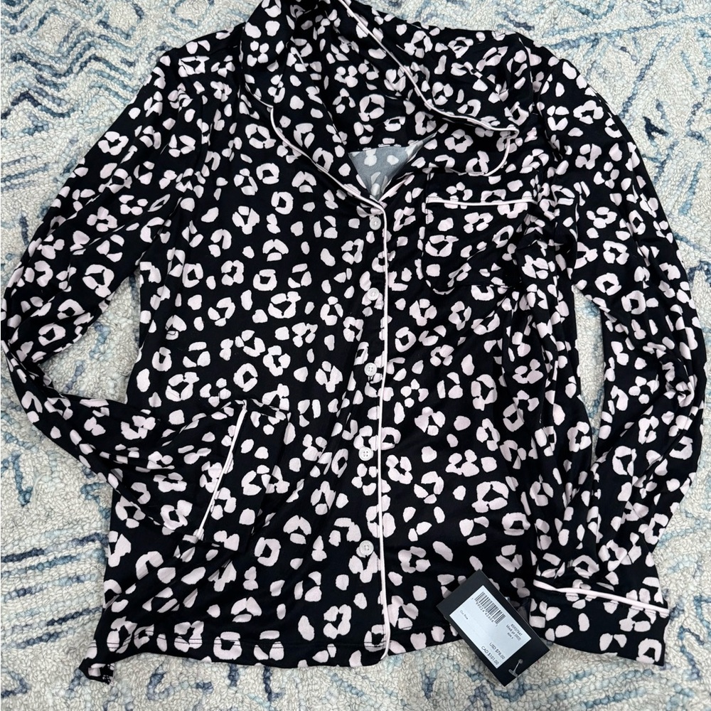 Kate Spade Pajamas Leopard Print Women's Button-Up with Pants
